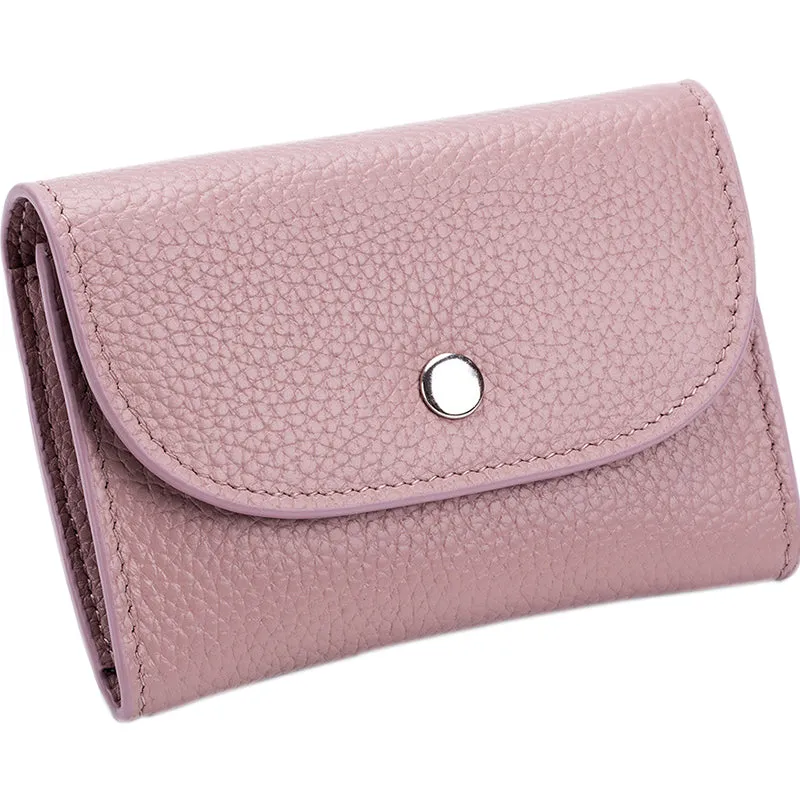 Cute Women Gray Leather Change Wallet Coin Wallet Small Billfold Wallet For Women