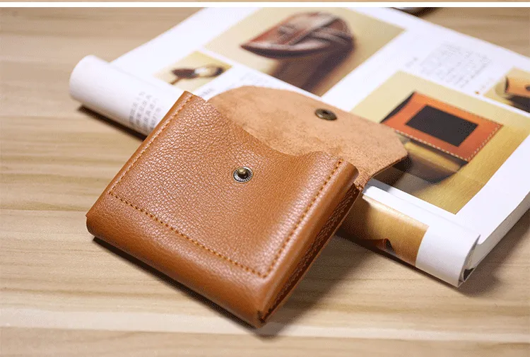 Cute Women Green Leather Billfold Card Wallet Coin Wallets Mini Change Wallets For Women