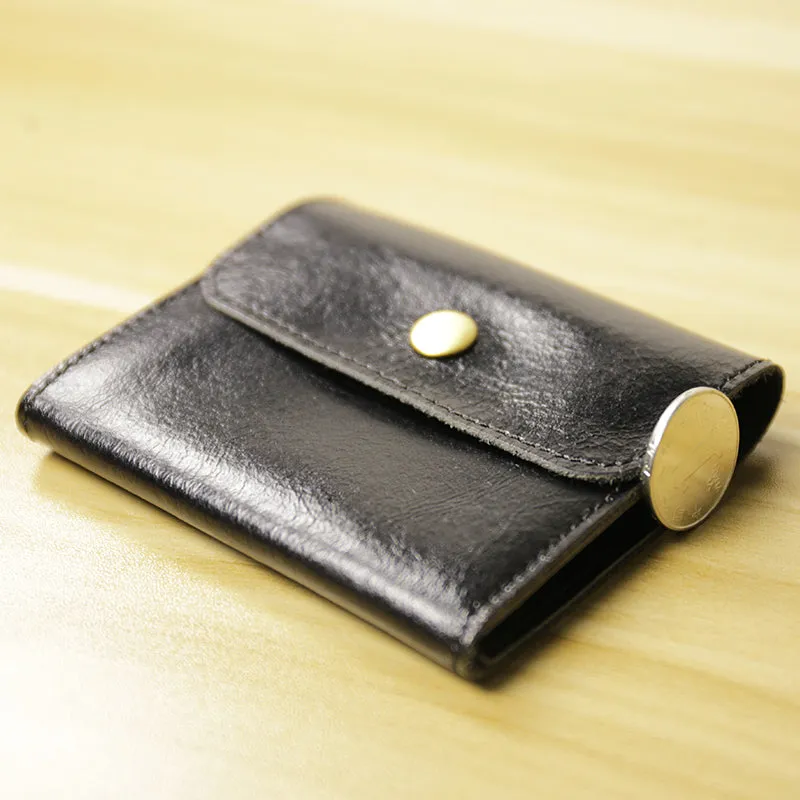 Cute Women Leather Mini Zip Coin Wallet Tan Change Wallets Slim Billfold Wallet For Women