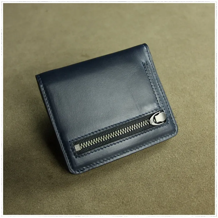 Cute Women Light Black Leather Small Bifold Wallet Billfold Wallet with Coin Pocket For Women