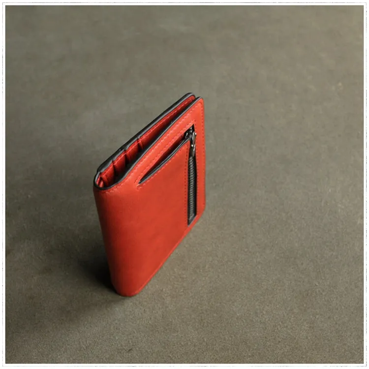 Cute Women Light Black Leather Small Bifold Wallet Billfold Wallet with Coin Pocket For Women