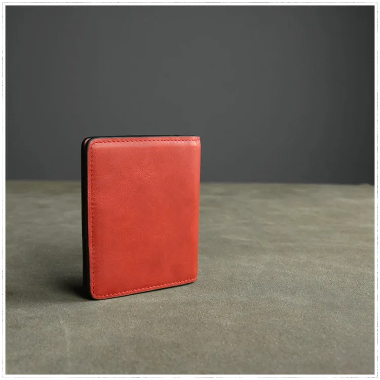 Cute Women Light Black Leather Small Bifold Wallet Billfold Wallet with Coin Pocket For Women