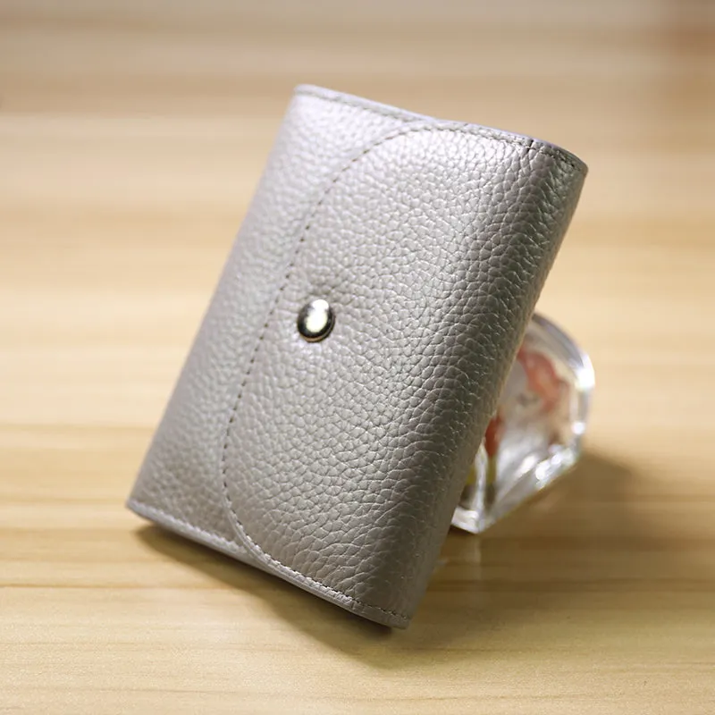 Cute Women Navy Leather Change Wallet Coin Wallet Small Billfold Wallet For Women