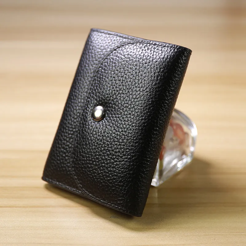 Cute Women Navy Leather Change Wallet Coin Wallet Small Billfold Wallet For Women