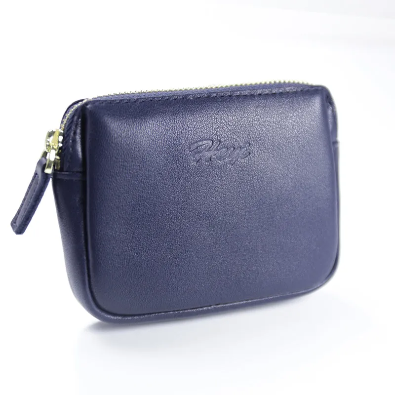 Cute Women Orange Leather Mini Zip Billfold Wallet Coin Wallet Small Zip Change Wallets For Women
