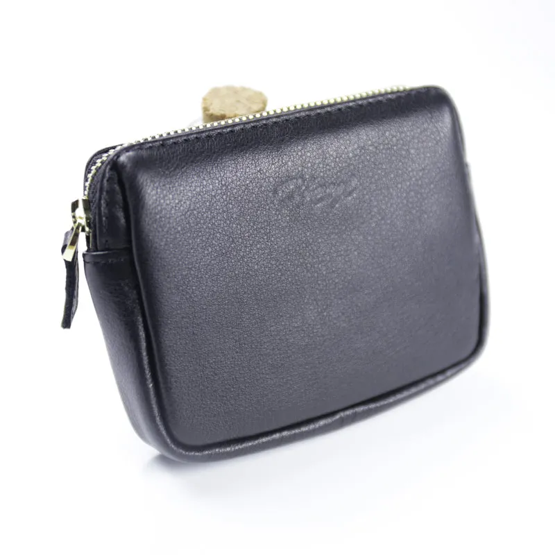 Cute Women Orange Leather Mini Zip Billfold Wallet Coin Wallet Small Zip Change Wallets For Women