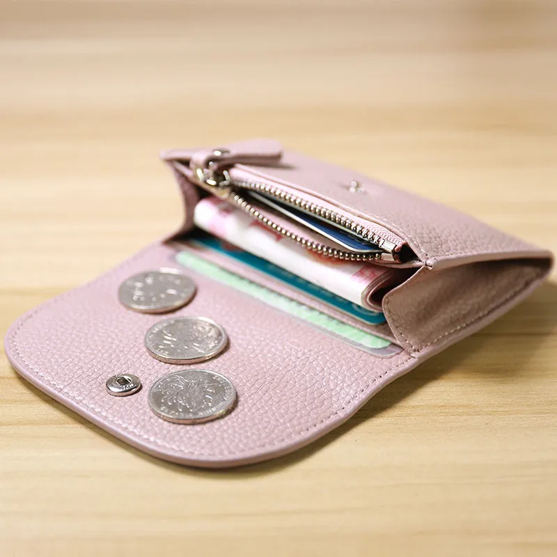 Cute Women Red Leather Change Wallet Coin Wallet Small Billfold Wallet For Women