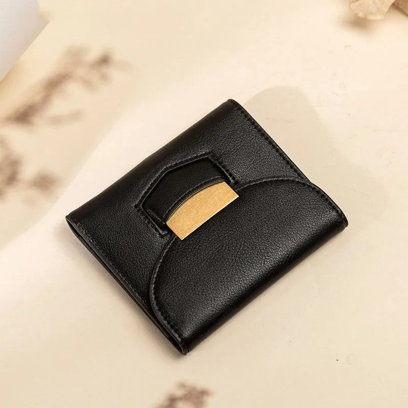 Cute Women Red Vegan Leather Small Wallet Billfold Vertical Red Card Wallet For Women