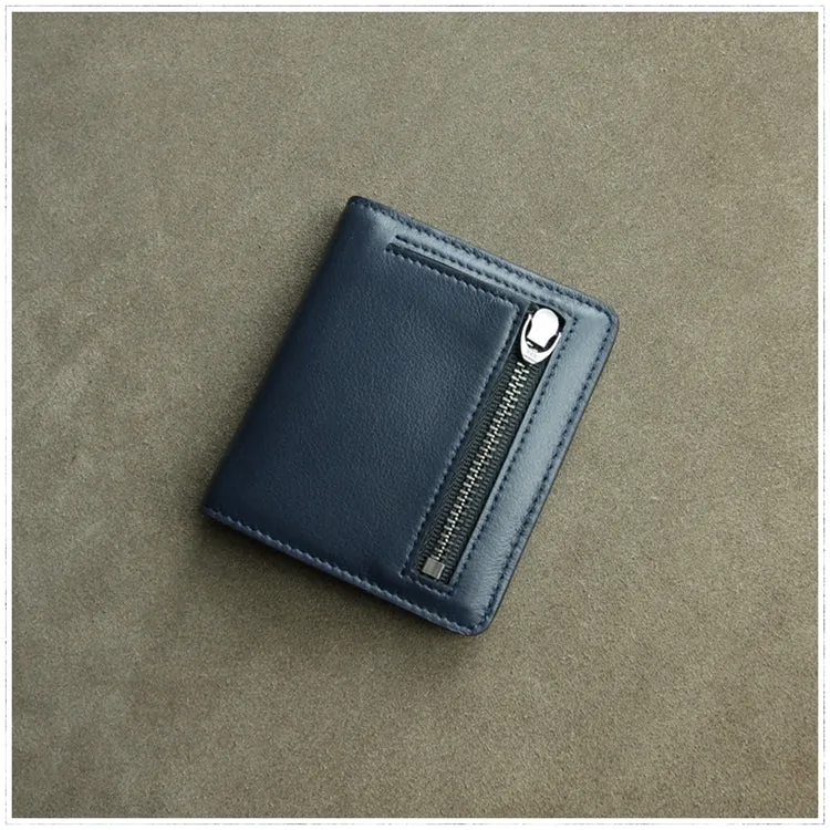 Cute Women White Leather Small Bifold Wallet Billfold Wallet with Coin Pocket For Women