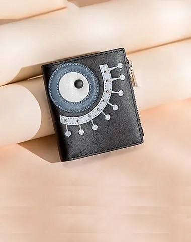 Cutest Women Yellow Leather Card Holder Shining Eye Card Wallet Billfold Card Holder Credit Card Holder For Women