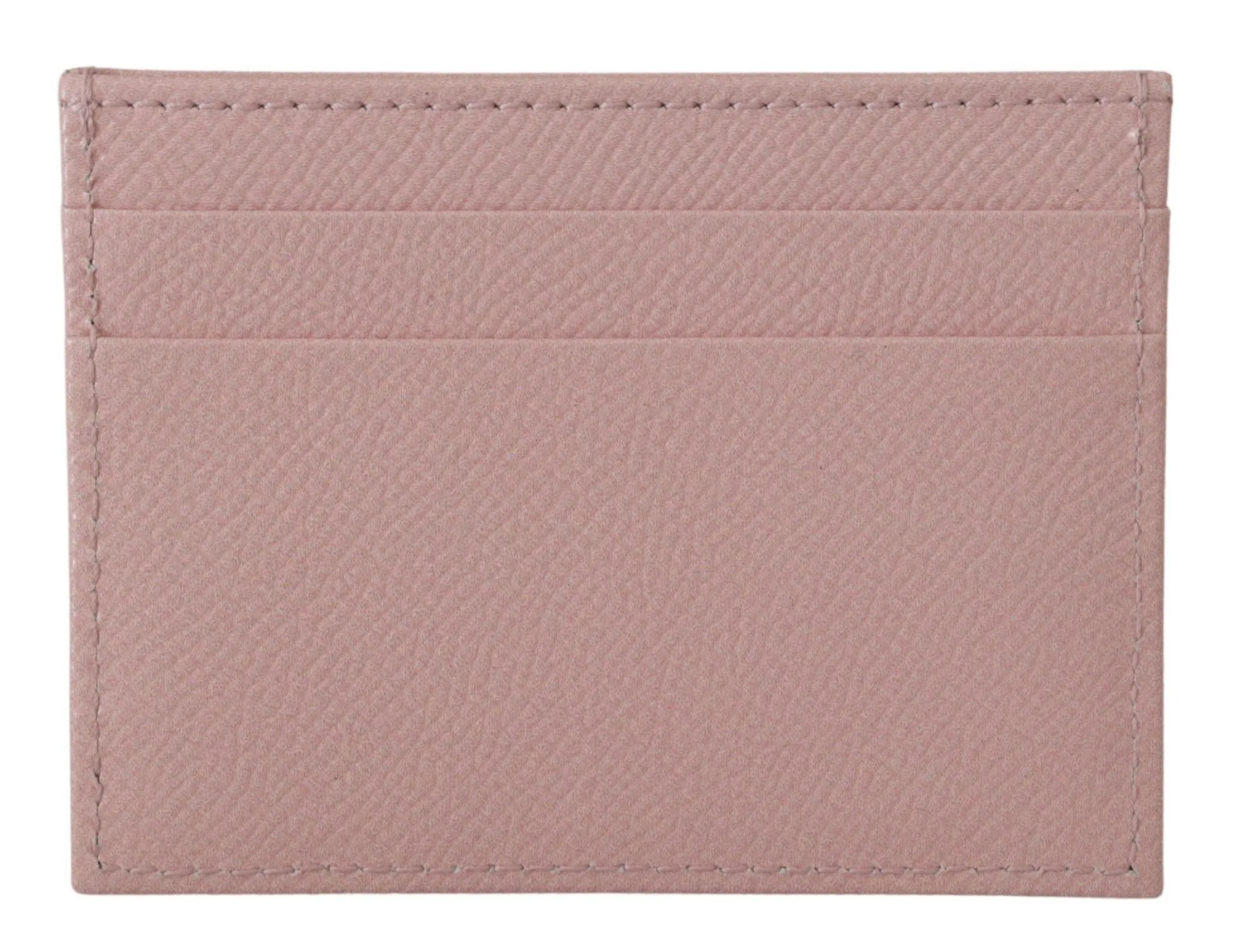 Dolce & Gabbana Chic Pink Leather Cardholder with Exclusive Print