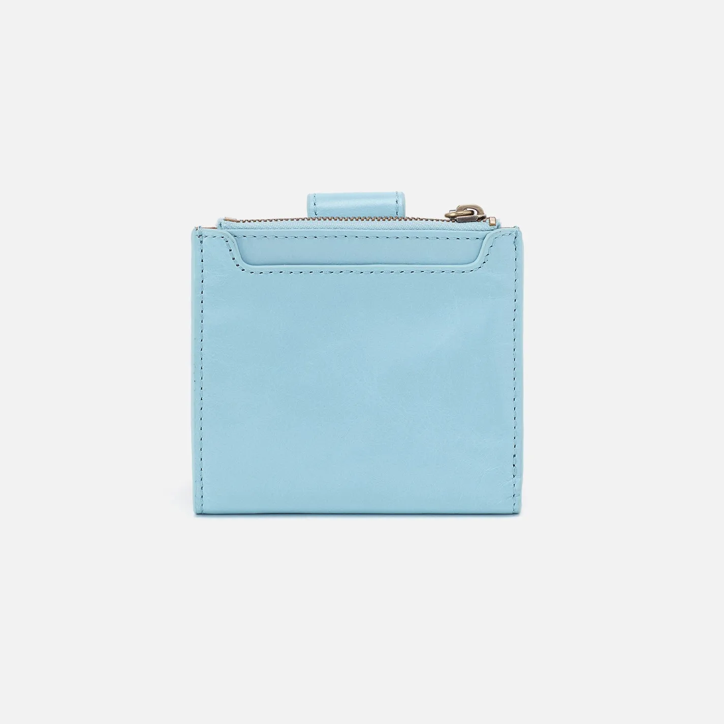 Dunn Mini Wallet In Polished Leather - Stratosphere