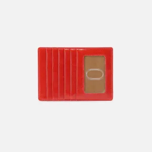 Euro Slide Card Case In Polished Leather - Grenadine
