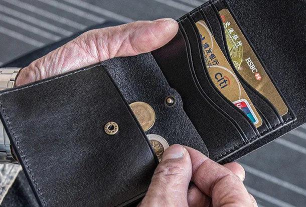 Genuine leather billfold wallet leather men billfold vintage wallet for men