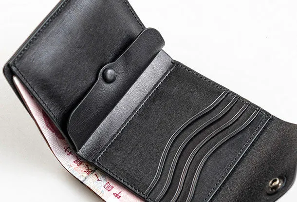 Genuine leather billfold wallet leather men billfold vintage wallet for men