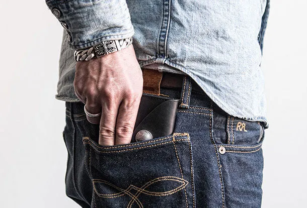 Genuine leather billfold wallet leather men billfold vintage wallet for men