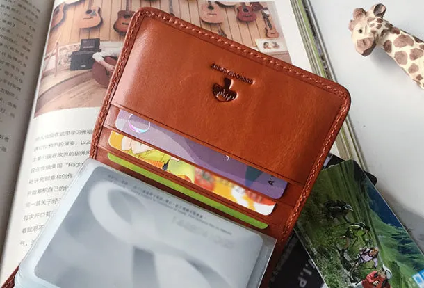 Genuine Leather Cute billfold Slim Multi Wallet Card Holder Wallet Purse For Women Girl
