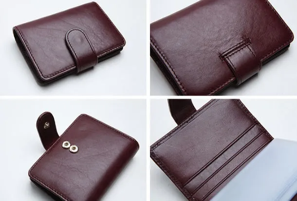 Genuine Leather Cute billfold Slim Multi Wallet Card Holder Wallet Purse For Women Girl