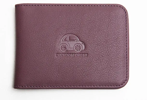 Genuine Leather Cute billfold Slim Wallet License Card Holder Wallet Purse For Women Girl