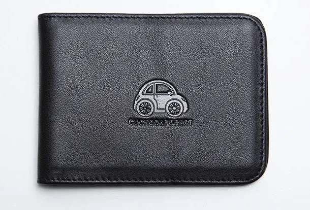 Genuine Leather Cute billfold Slim Wallet License Card Holder Wallet Purse For Women Girl