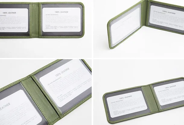 Genuine Leather Cute billfold Slim Wallet License Card Holder Wallet Purse For Women Girl