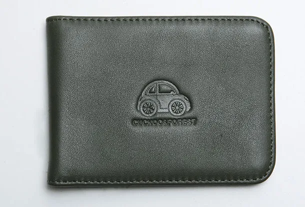 Genuine Leather Cute billfold Slim Wallet License Card Holder Wallet Purse For Women Girl