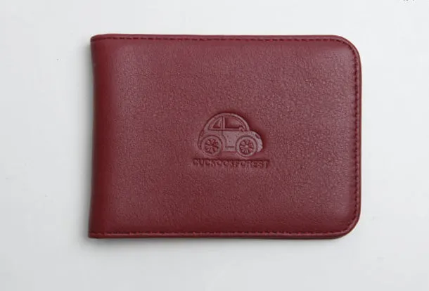 Genuine Leather Cute billfold Slim Wallet License Card Holder Wallet Purse For Women Girl