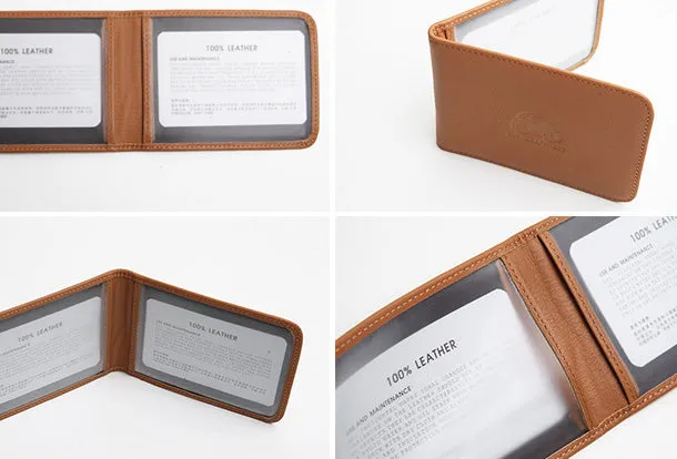 Genuine Leather Cute billfold Slim Wallet License Card Holder Wallet Purse For Women Girl