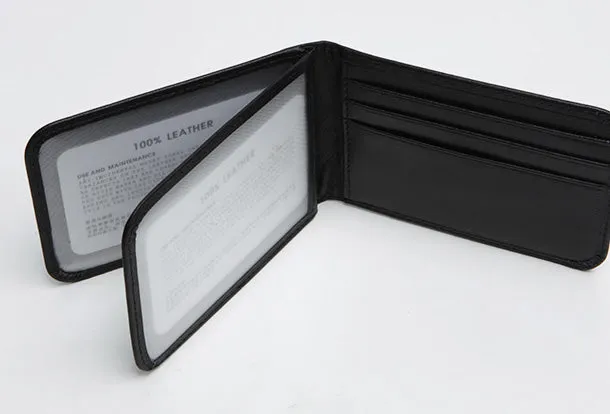 Genuine Leather Cute billfold Slim Wallet License Card Holder Wallet Purse For Women Girl
