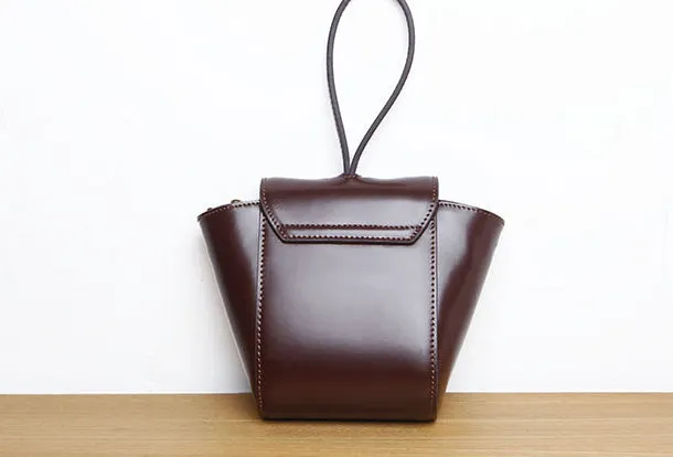 Genuine Leather Cute Crossbody Bag Clutch Wristlet Bag Shoulder Bag Women Leather Purse