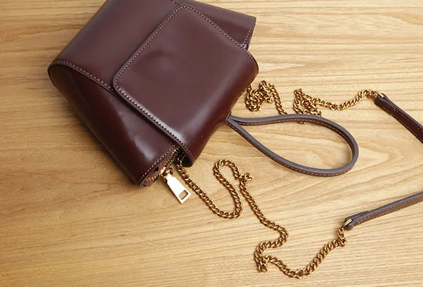 Genuine Leather Cute Crossbody Bag Clutch Wristlet Bag Shoulder Bag Women Leather Purse
