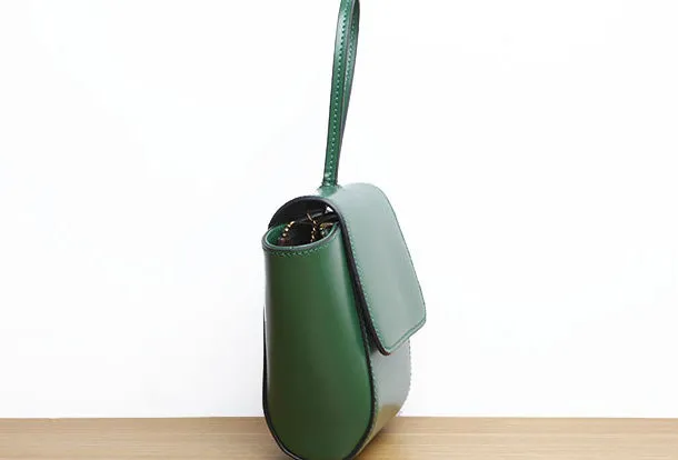 Genuine Leather Cute Crossbody Bag Clutch Wristlet Bag Shoulder Bag Women Leather Purse