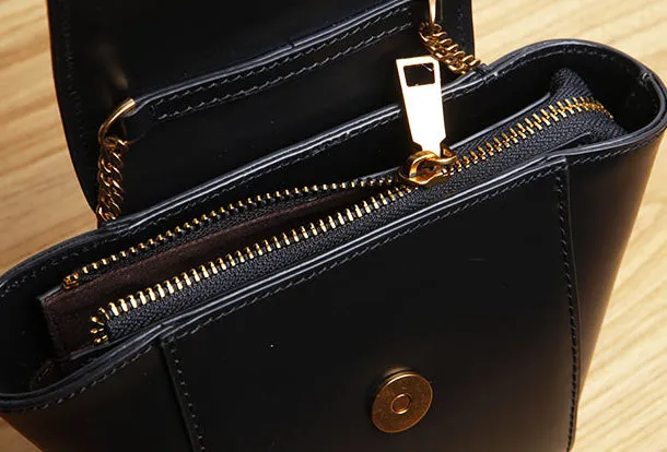 Genuine Leather Cute Crossbody Bag Clutch Wristlet Bag Shoulder Bag Women Leather Purse