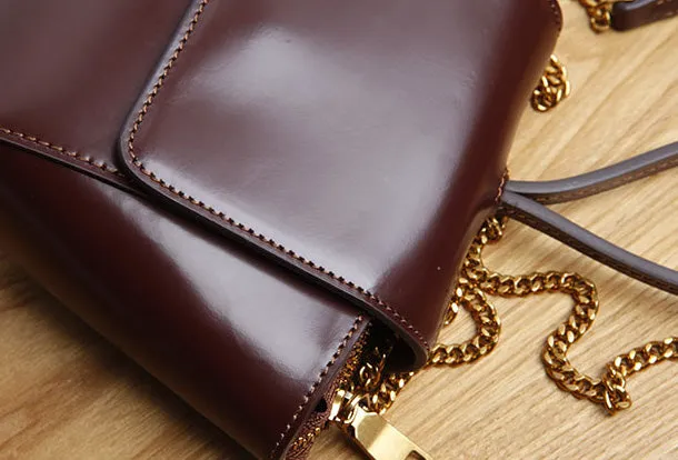 Genuine Leather Cute Crossbody Bag Clutch Wristlet Bag Shoulder Bag Women Leather Purse
