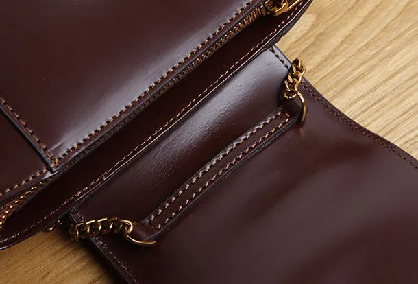 Genuine Leather Cute Crossbody Bag Clutch Wristlet Bag Shoulder Bag Women Leather Purse