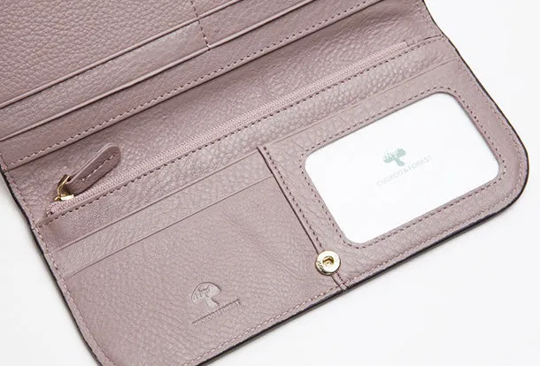 Genuine Leather Cute Long Slim Wallet Clutch Passport Wallet Purse For Women Girl