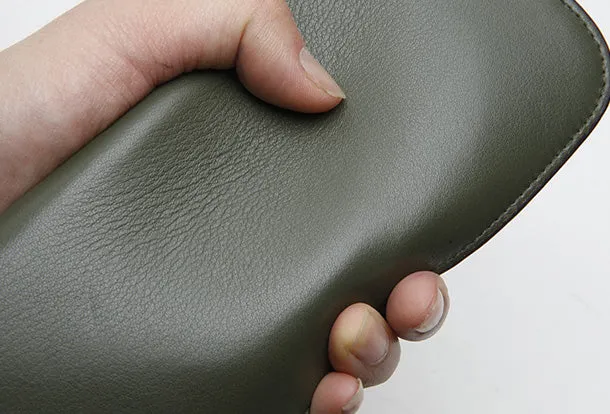 Genuine Leather Cute Long Slim Wallet Clutch Passport Wallet Purse For Women Girl