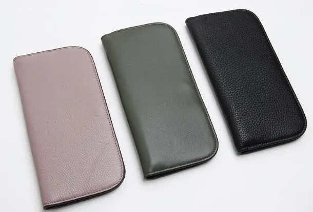 Genuine Leather Cute Long Slim Wallet Clutch Passport Wallet Purse For Women Girl