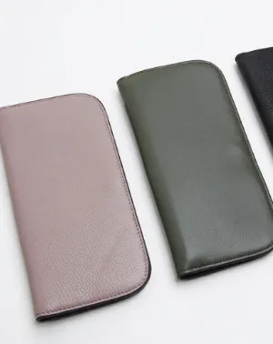 Genuine Leather Cute Long Slim Wallet Clutch Passport Wallet Purse For Women Girl