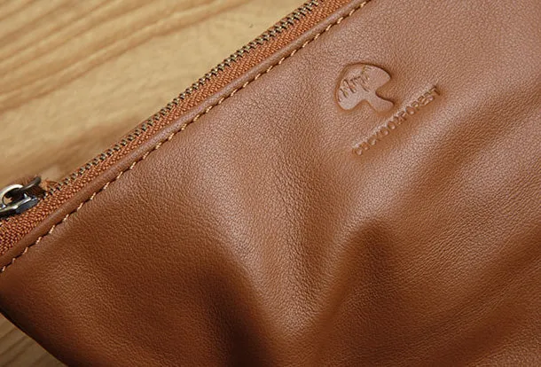 Genuine Leather Long Wallet Zipper Clutch Wallet Coin Change Makeup Wallet Purse For Women