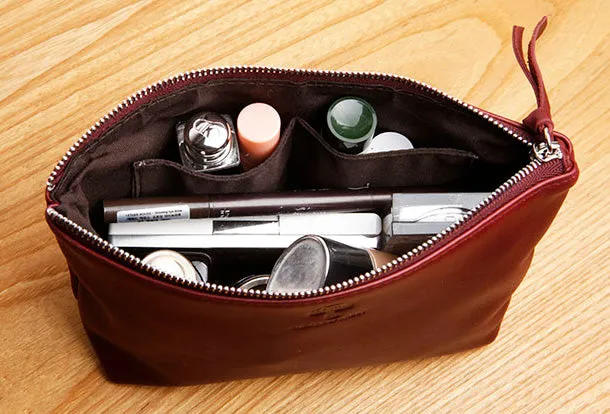 Genuine Leather Long Wallet Zipper Clutch Wallet Coin Change Makeup Wallet Purse For Women