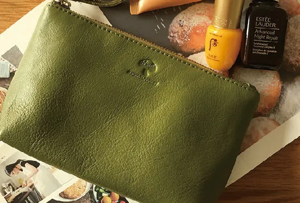 Genuine Leather Long Wallet Zipper Clutch Wallet Coin Change Makeup Wallet Purse For Women