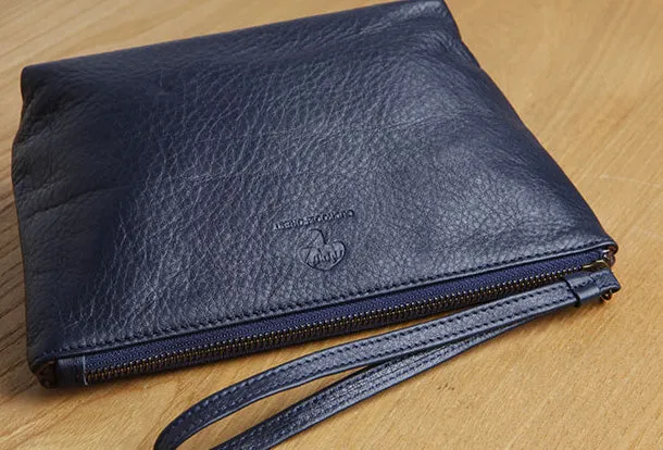 Genuine Leather Long Wallet Zipper Clutch Wallet Coin Change Makeup Wallet Purse For Women