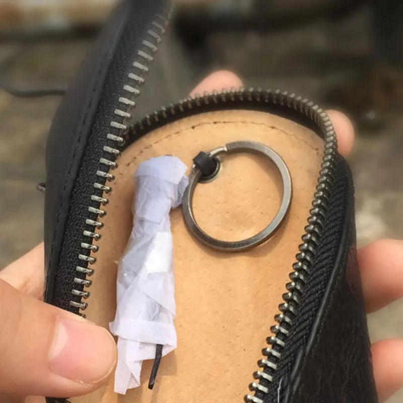 Genuine Leather Mens Cool Key Wallet Car Key Change Coin Holder Car Key Case for Men