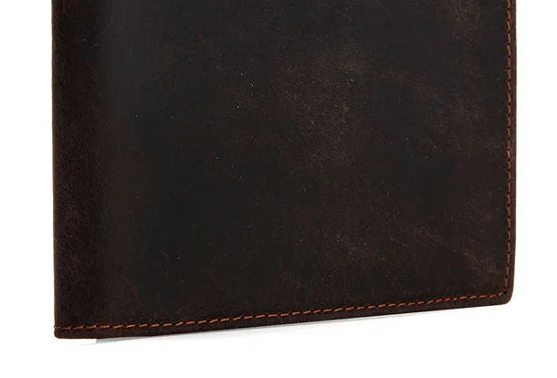 Genuine Leather Mens Wallet Cool billfold Slim Bifold Wallet Card Wallet Purse for Mens