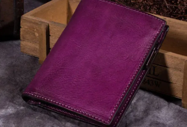Genuine Leather Wallet Bifold Slim Wallet billfold Wallet Purse For Men Women