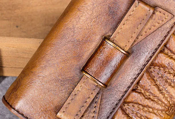 Genuine Leather Wallet Folded billfold Wallet Vintage Bowknot Wallet Purse Cute Gift For Women