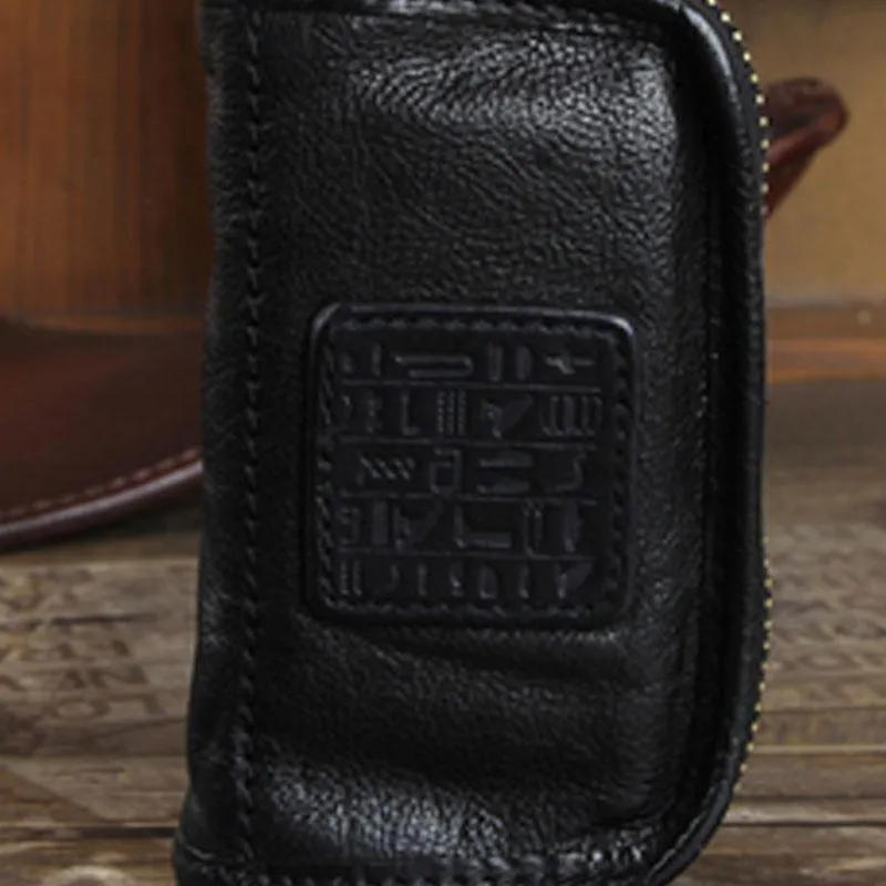 Handamde Genuine Leather Mens Cool Key Wallet Car Key Holder Car Key Case for Men