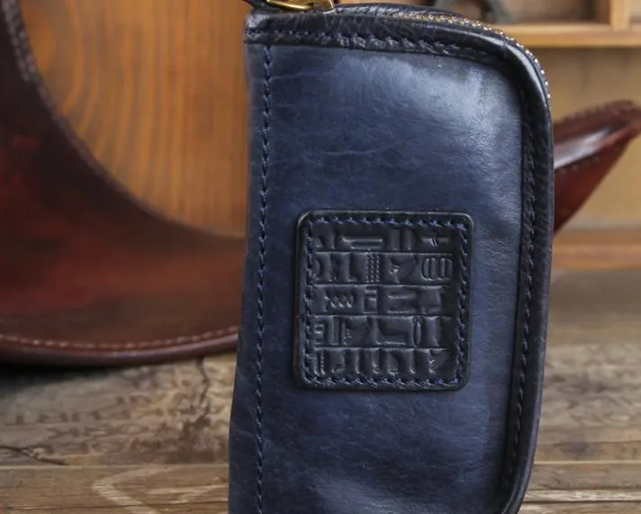 Handamde Genuine Leather Mens Cool Key Wallet Car Key Holder Car Key Case for Men