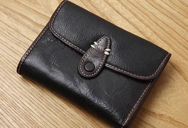 Handamde Leather Cute billfold Long Slim Wallet Bifold Clutch Cards Wallet Purse For Women Girl